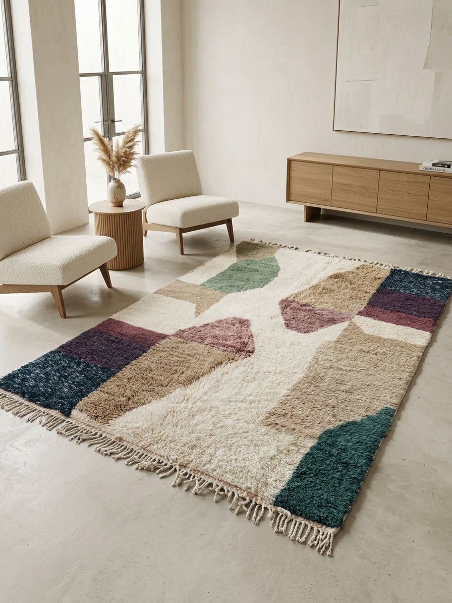 Marmoucha Abstract Polychromatic Wool