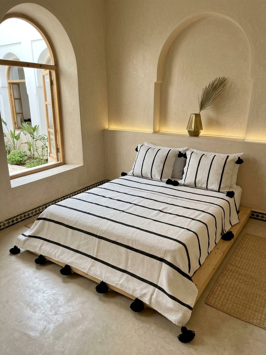 Safi Loom Set — Ink Stripes on Ivory