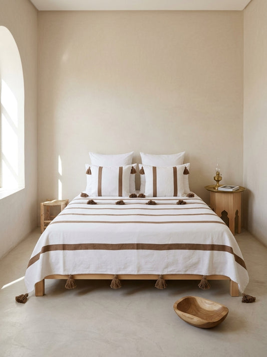 Safi Loom Set — Sand Stripes on Ivory