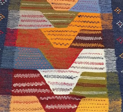 Indigo Corridor — Taznakht Kilim Runner