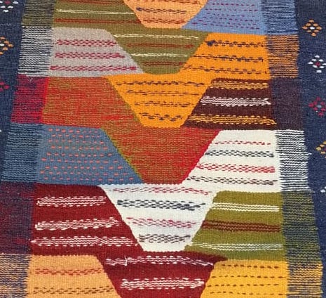 Indigo Corridor — Taznakht Kilim Runner