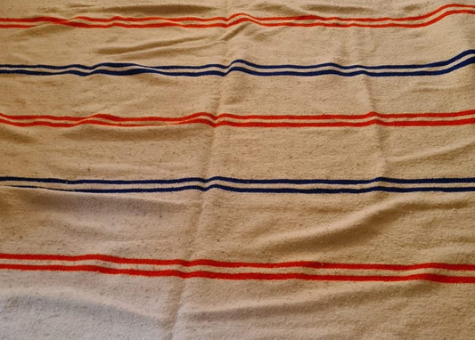 Amazigh Hanbel — Cobalt & Vermilion Bands on Sand