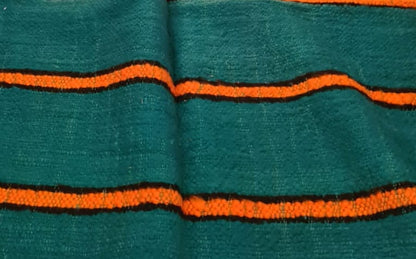 Amazigh Hanbel — Saffron Bands on Cedar Green
