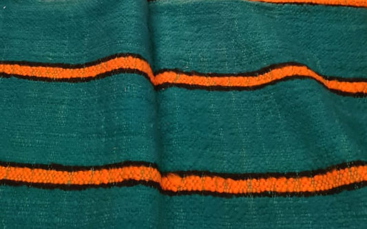 Amazigh Hanbel — Saffron Bands on Cedar Green