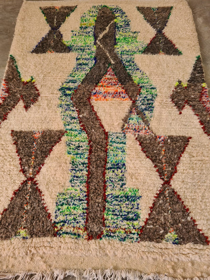 Azilal Totem — Prismatic Lineage in Hand-Knotted Wool