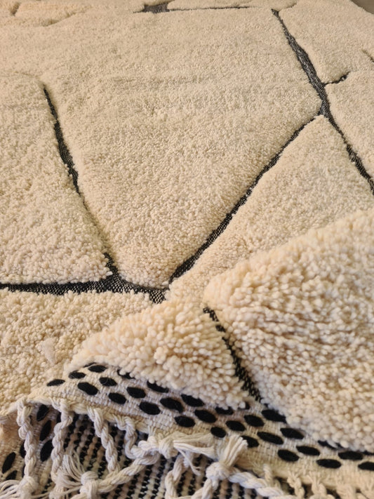 Sculpted Earth – Beni Mrirt Rug with Abstract Architectural Design