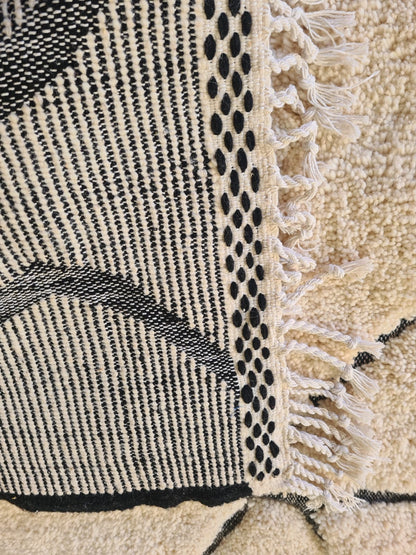Sculpted Earth – Beni Mrirt Rug with Abstract Architectural Design