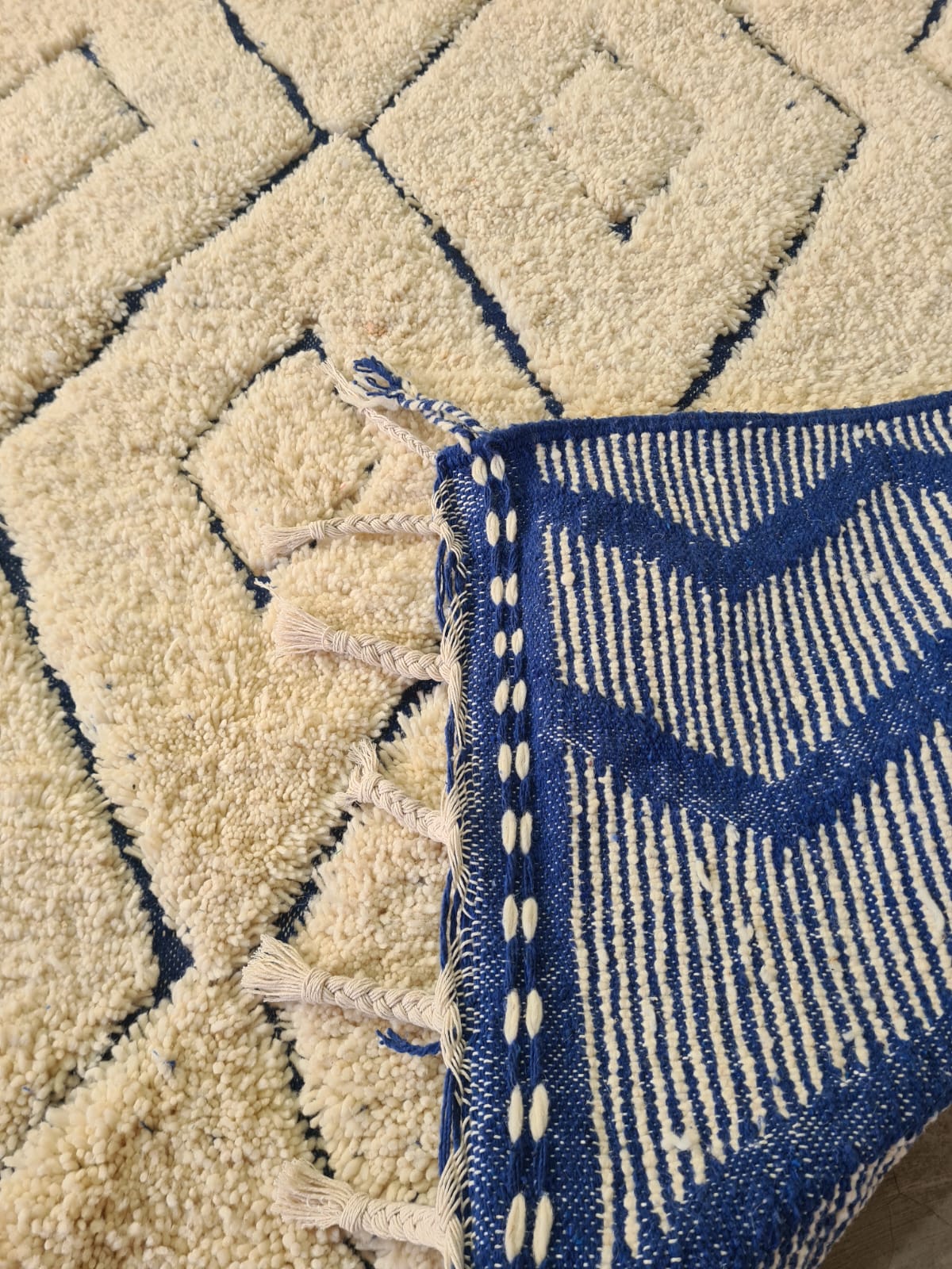 Indigo Gate — Azilal Nested Diamond Lattice with Border
