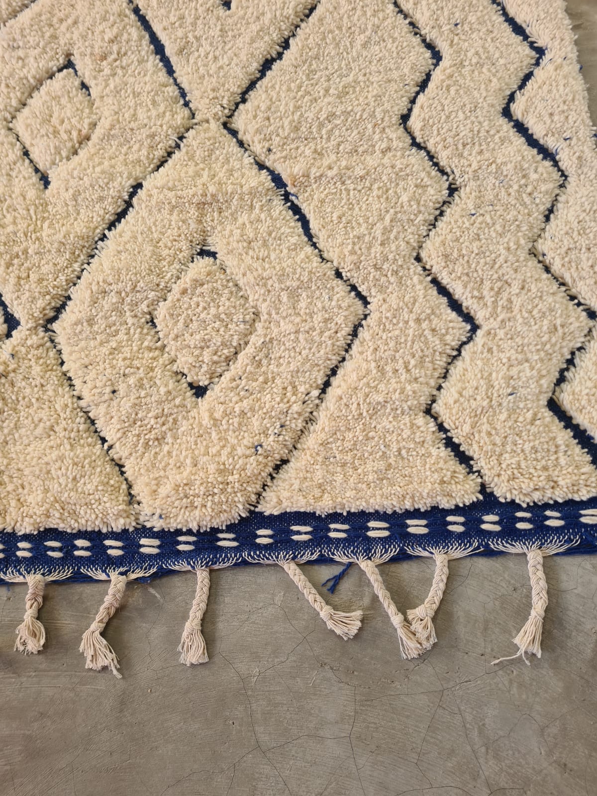 Indigo Gate — Azilal Nested Diamond Lattice with Border