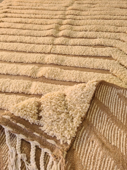 Layer Echo – Stepped Chevron Beni Ourain Rug in Natural Ivory