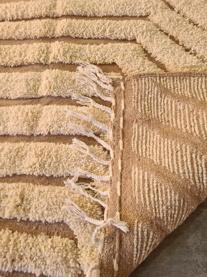 Layer Echo – Stepped Chevron Beni Ourain Rug in Natural Ivory