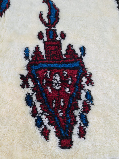 Tribal Glyphs in Brick – Aït Zyayne Acrylic Fusion Rug
