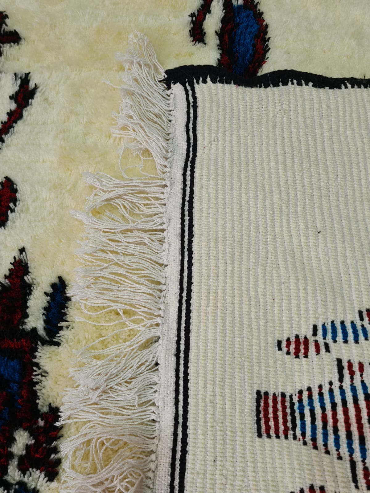 Tribal Glyphs in Brick – Aït Zyayne Acrylic Fusion Rug