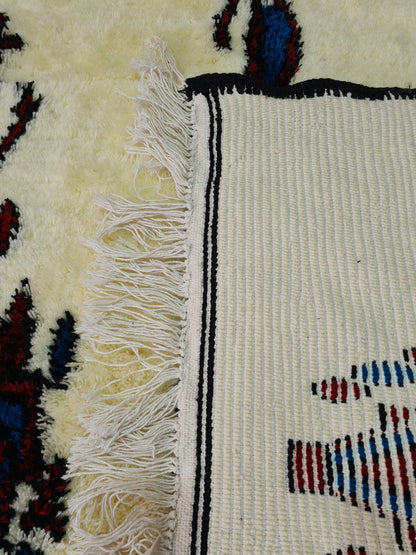 Tribal Glyphs in Brick – Aït Zyayne Acrylic Fusion Rug