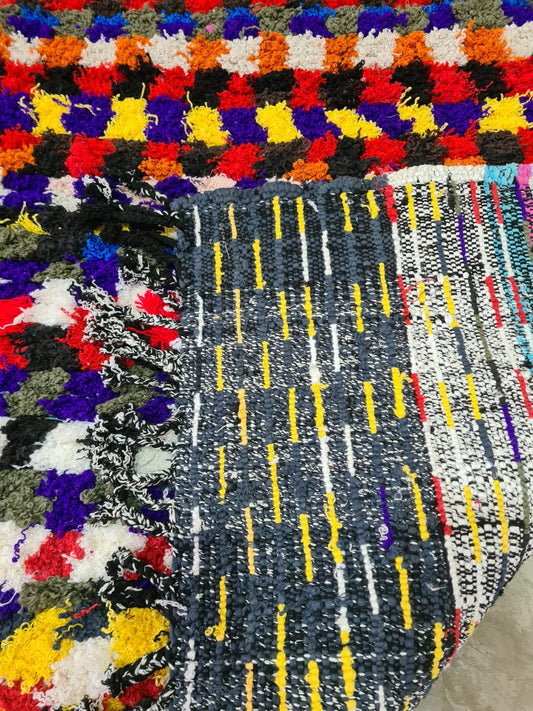 Fragments in Rhythm – Boucherouite Checkerboard in Reclaimed Textiles