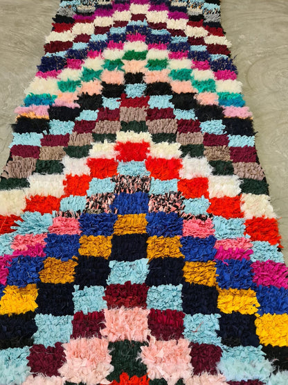 Patchwork of Echoes – Boucherouite Rug in Reclaimed Color