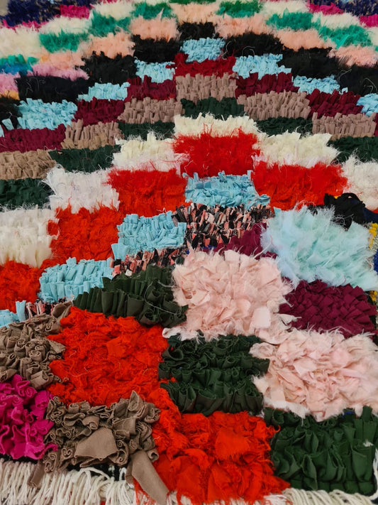 Patchwork of Echoes – Boucherouite Rug in Reclaimed Color
