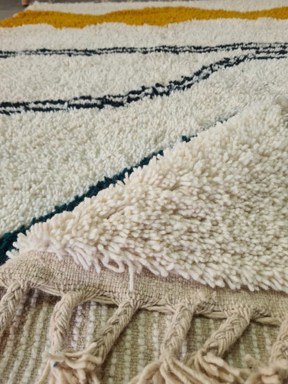 Sun Kissed Horizon – Aït Zyan Rug with Earth & Gold Geometry
