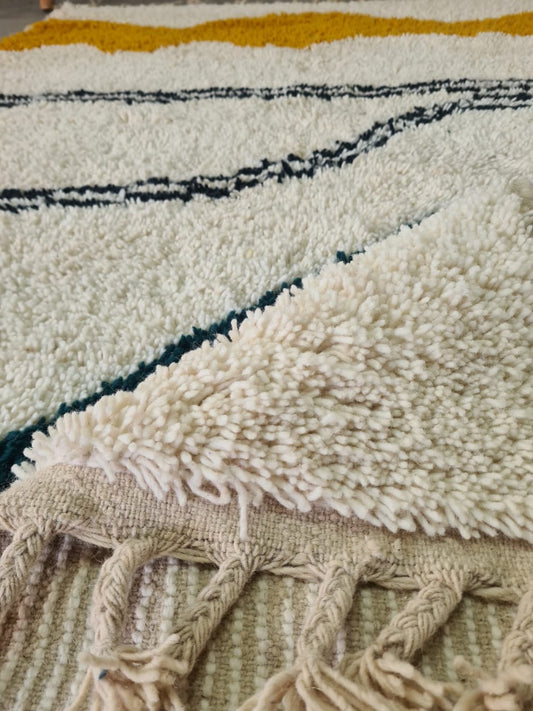 Sun Kissed Horizon – Aït Zyan Rug with Earth & Gold Geometry