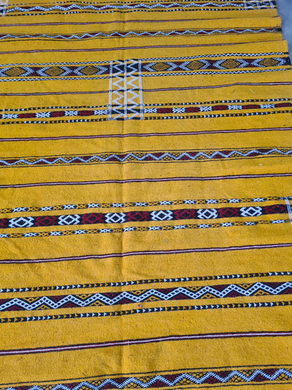 Solar Weft – Zemmour Kilim of the Saffron Plains
