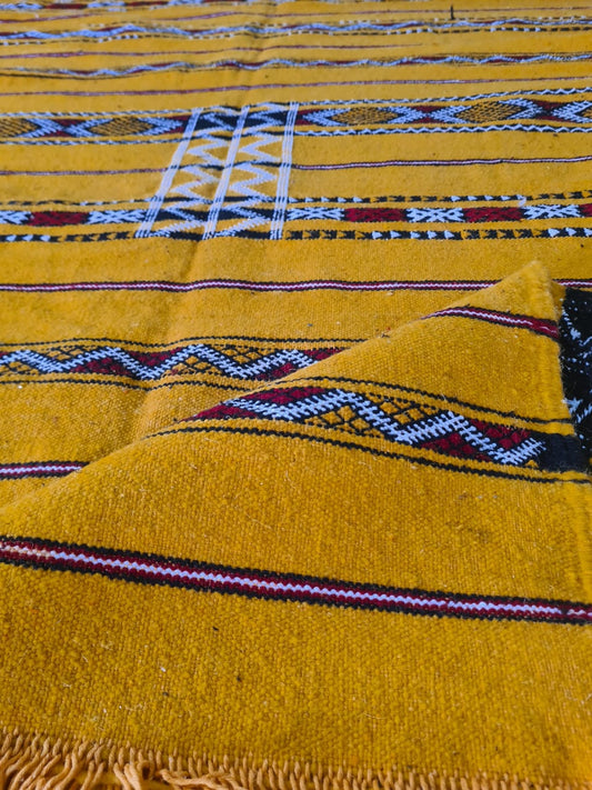 Solar Weft – Zemmour Kilim of the Saffron Plains