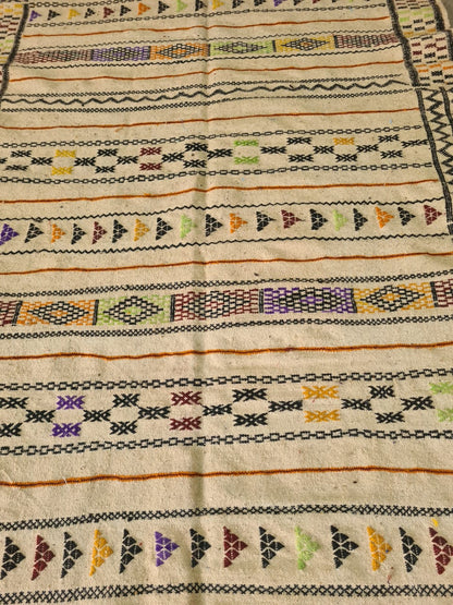 Zemmour Kilim Caravan Arrows — Sand & Charcoal