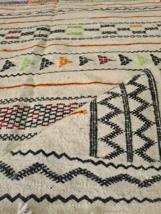 Verdant Geometry – Zemmour Kilim of Spring Harmonies