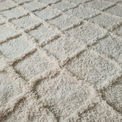 Marmoucha Diamond Lattice — Natural Ivory Wool