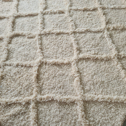 Marmoucha Diamond Lattice — Natural Ivory Wool