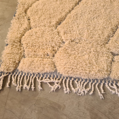 Marmoucha Pile Rug — Ivory Tone-on-Tone Relief Chevron