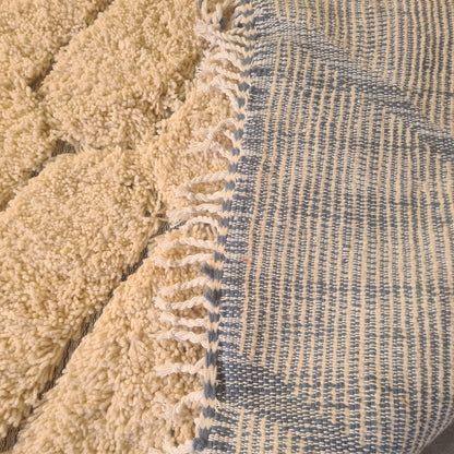 Marmoucha Pile Rug — Ivory Tone-on-Tone Relief Chevron