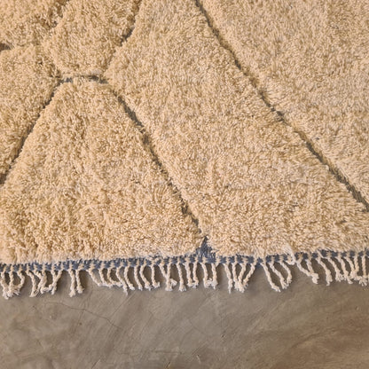 Marmoucha Pile Rug — Ivory Tone-on-Tone Relief Chevron