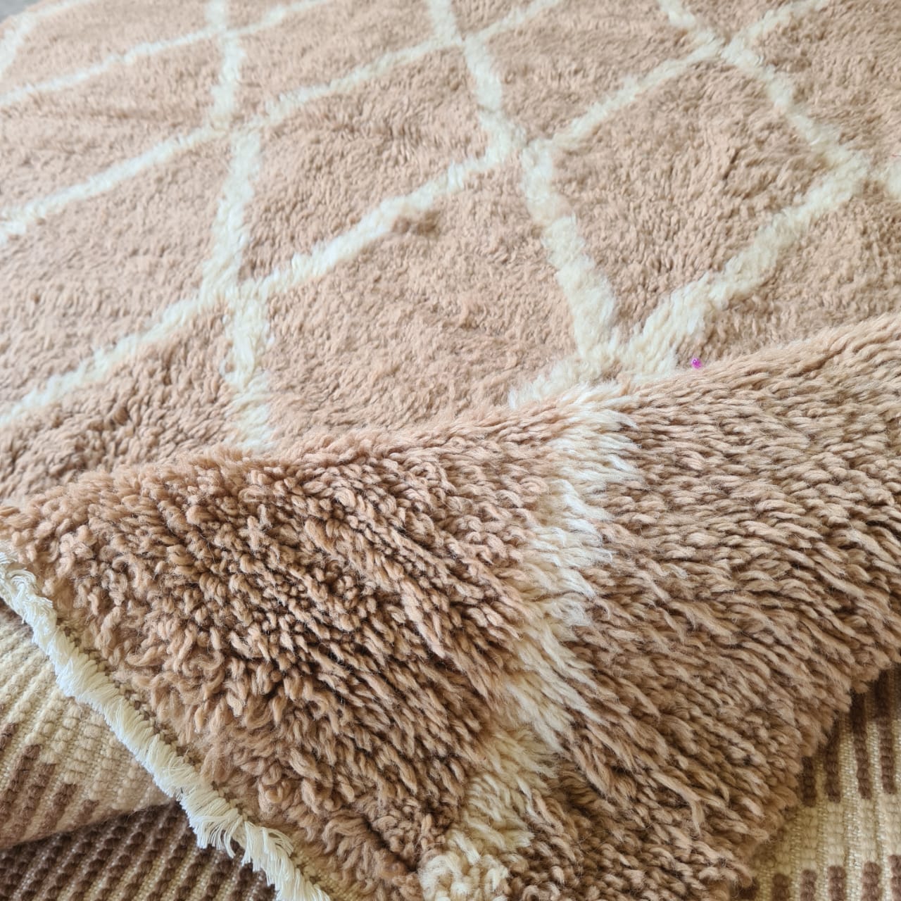 Caramel Lattice — Marmoucha Open Diamond Grid
