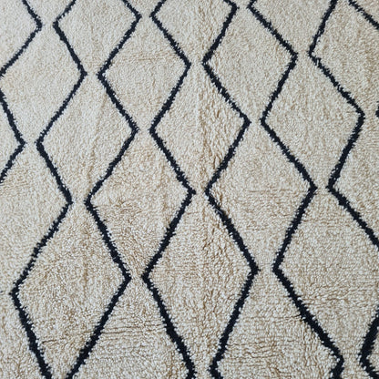 Marmoucha Zigzag Lattice — Ivory/Ink