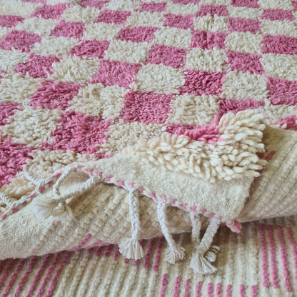 Dusty Rose Checker — Marmoucha Reticulated Field