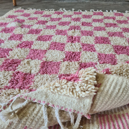 Dusty Rose Checker — Marmoucha Reticulated Field