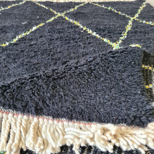 Night Lattice — Marmoucha Black Field with Saffron Diamonds
