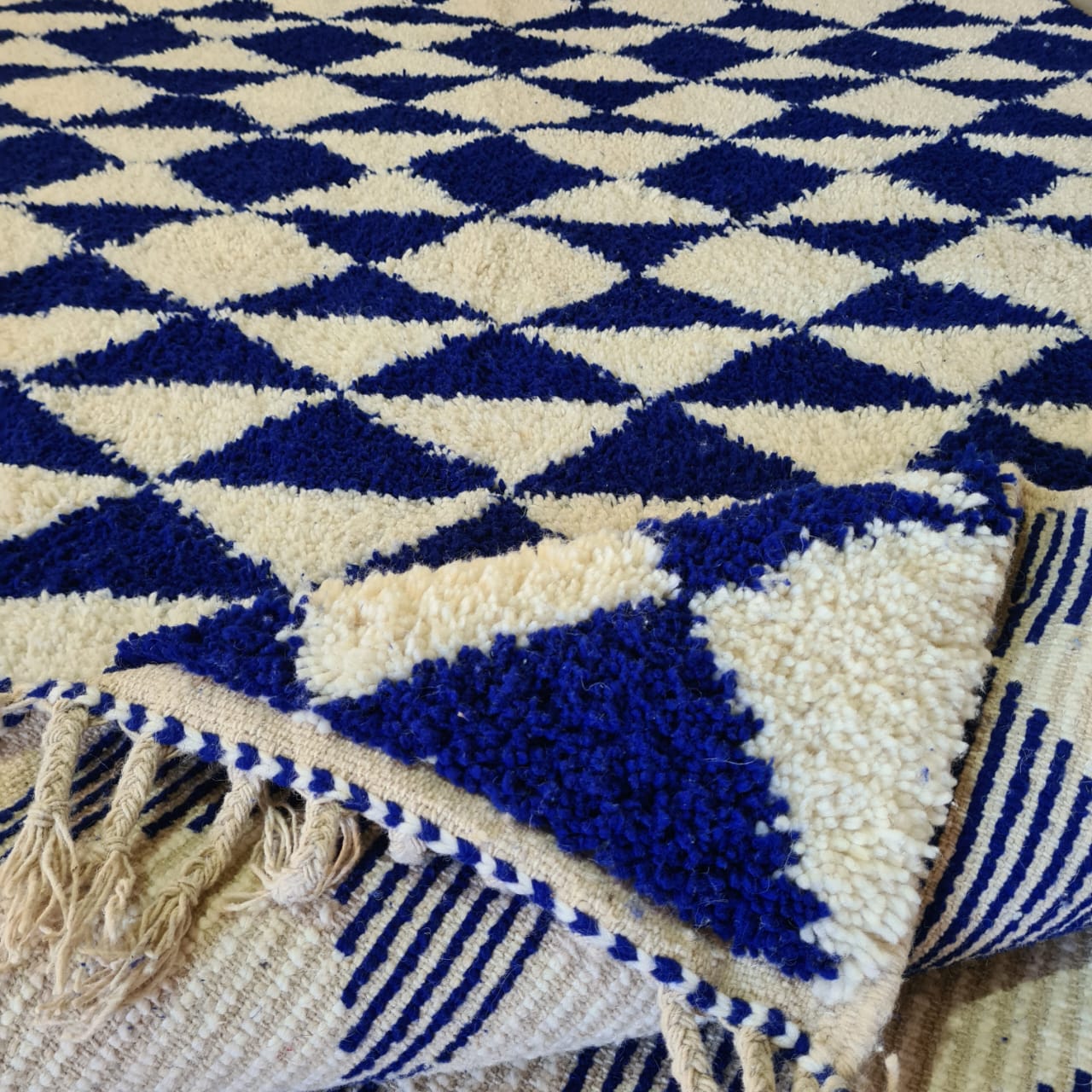 Cobalt Harlequin — Marmoucha Diamond Tiling