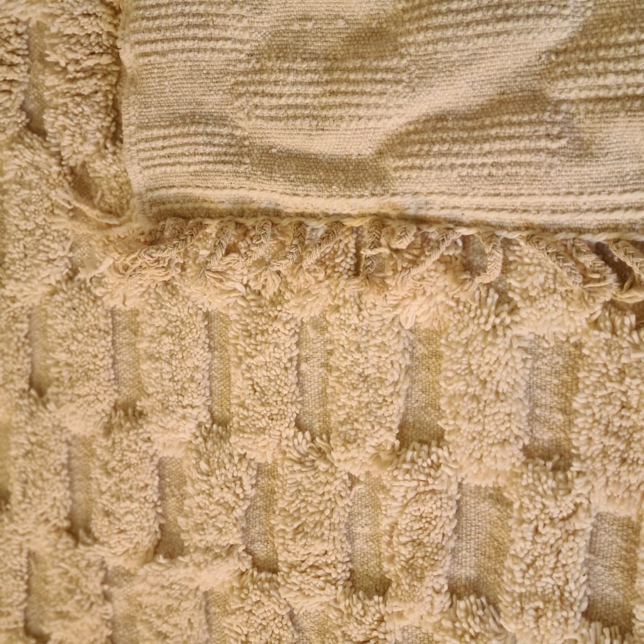 Marmoucha Relief Grid — Chalk Ivory