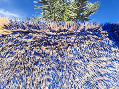 Atlantic Echoes – Tapis Beni Mrirt en bleu océanique 