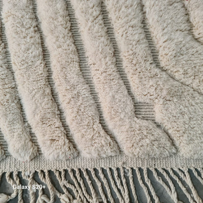 Marmoucha Contour Relief — Ivory Sculpted Field