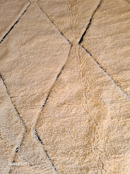 Beni Ourain Broken Diamond Lattice — Ivory & Charcoal End-Band