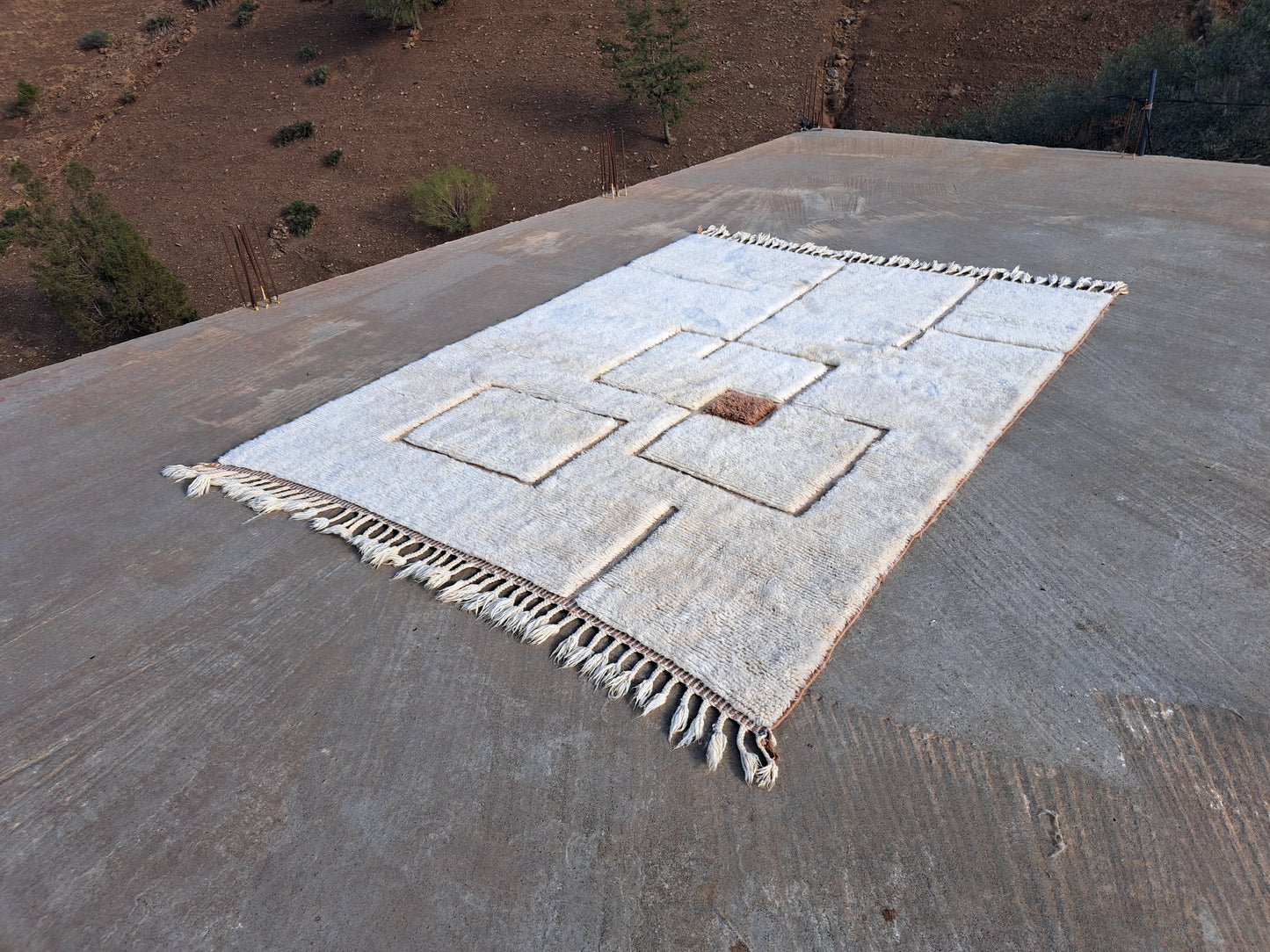 Signal Square — Beni Mrirt Relief Grid with Accent