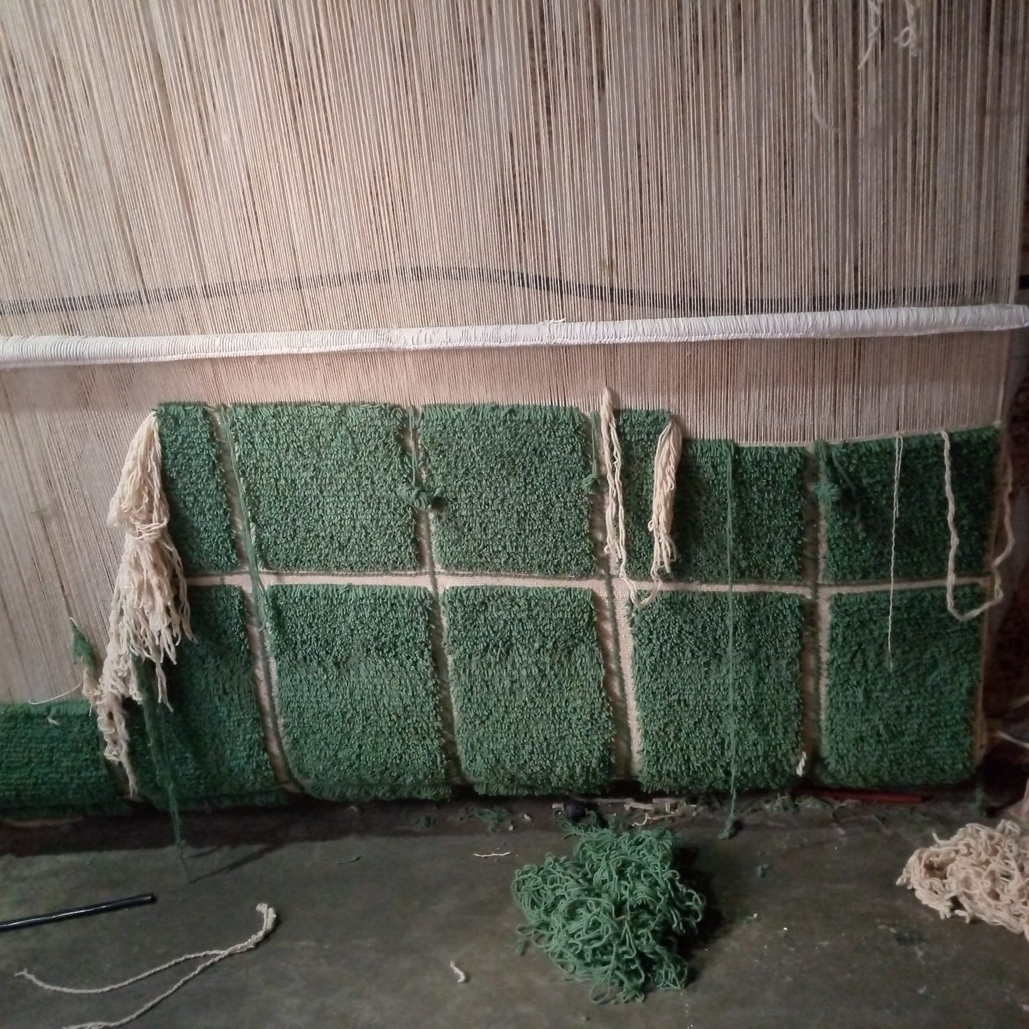 Marmoucha Architectural Grid — Verdant Wool Field
