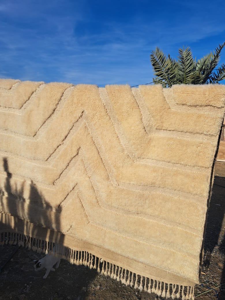 Marmoucha Subtle Chevron Field — Ivory Trace