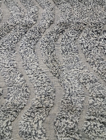 Boujaad Tonal Chevron — Stone Grey Wool