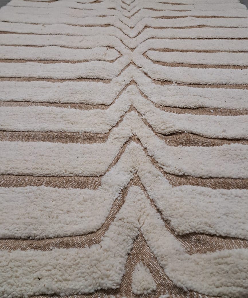 Marmoucha Linear Terraces — Sculpted Atlas Wool in Sand & Clay