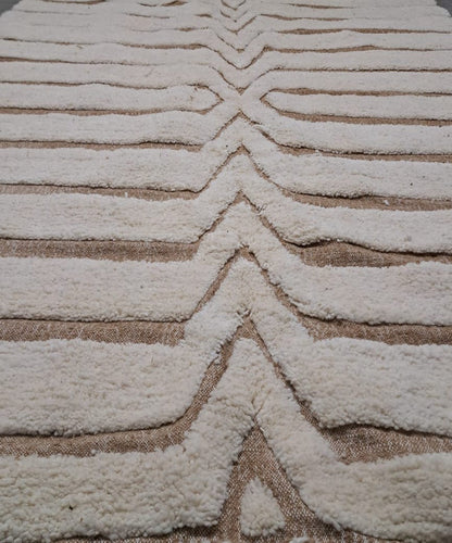 Marmoucha Linear Terraces — Sculpted Atlas Wool in Sand & Clay