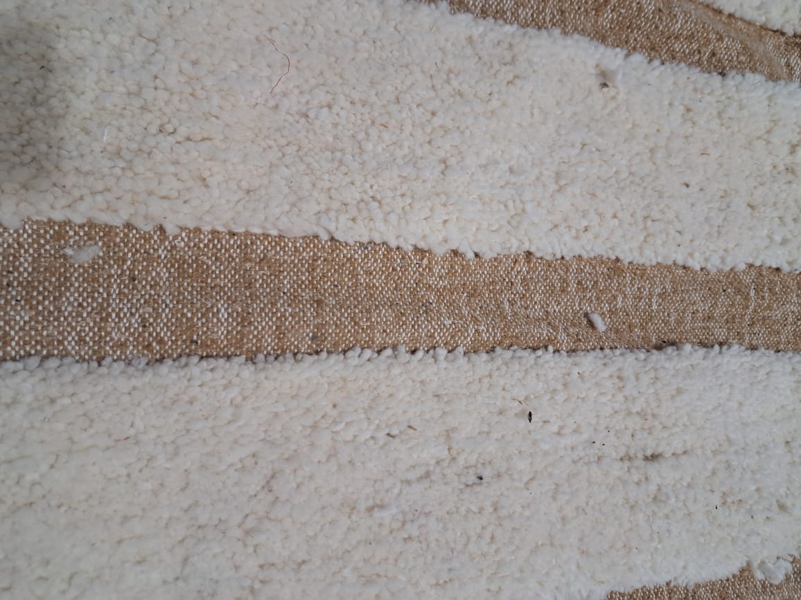 Marmoucha Linear Terraces — Sculpted Atlas Wool in Sand & Clay