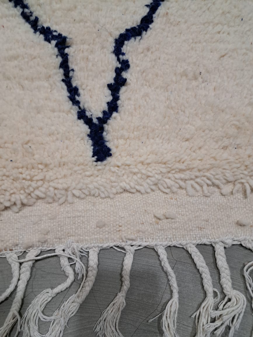 Beni Ourain • Indigo Linework Lattice